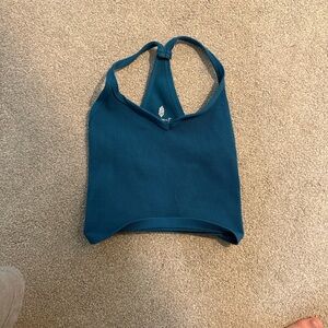 Free People Teal Ribbed Women's Top